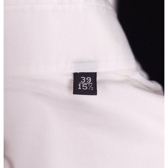 Z Zegna Cotton Tuxedo Shirt 39 15.5 Reg Fit Mens White Dress Formal $460 - Picture 11 of 13